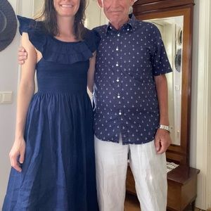 Hill House Home navy linen nap dress